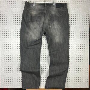 Rocawear Black Grunge Jeans 44x36 Distressed Y2K Gray Skater Punk Gothic Street